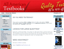 Tablet Screenshot of allamericantextbooks.com